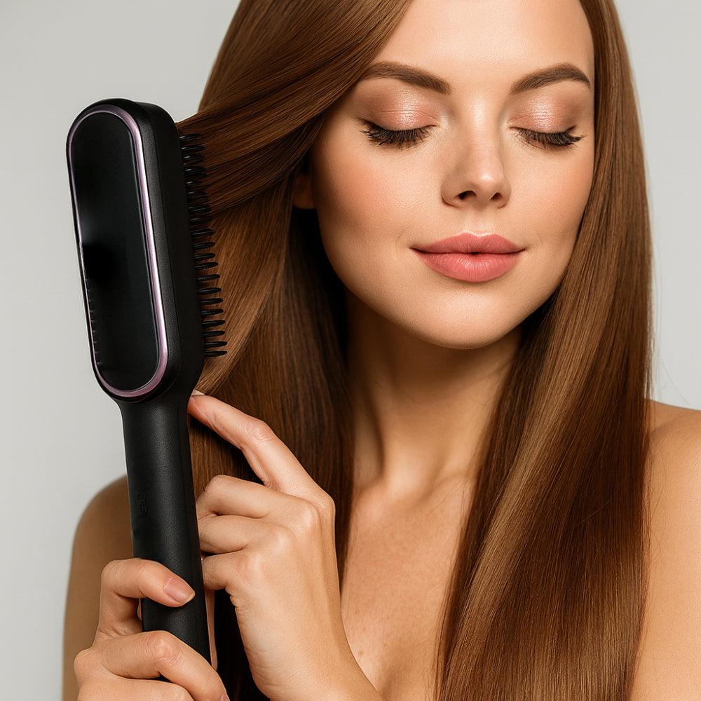 Hair Straightening Comb Heated Styling Brush