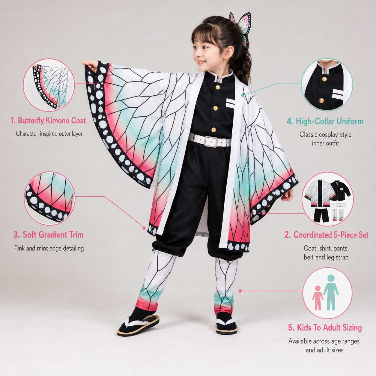Halloween Costume Anime Kimono Sword Cosplay