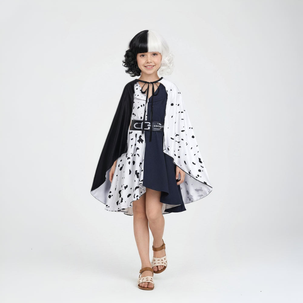 Halloween Costume Dalmatian Dress Cape