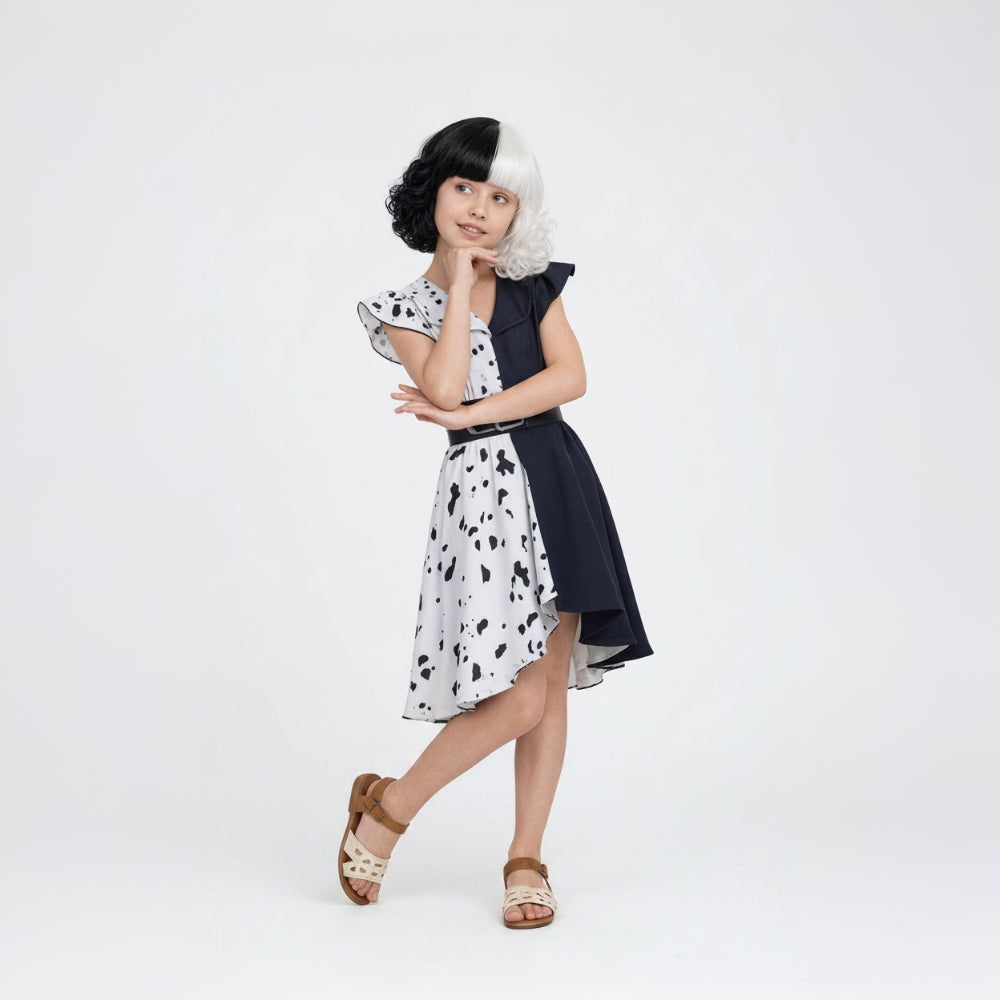 Halloween Costume Dalmatian Dress Cape
