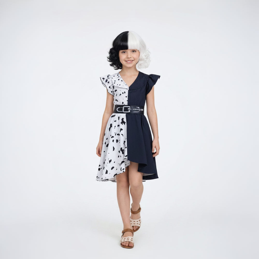 Halloween Costume Dalmatian Dress Cape