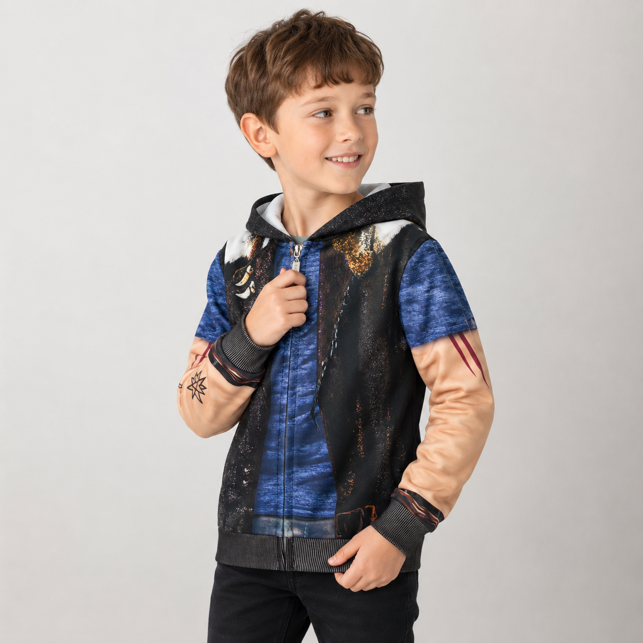 Halloween Costume Kids Zombie Jumpsuit Party