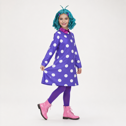 Halloween Costume Polka Dot Dress Wig