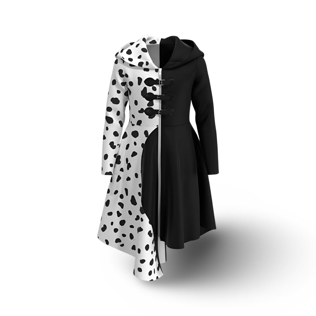 Halloween Costume Spotted Dress Cape Cosplay