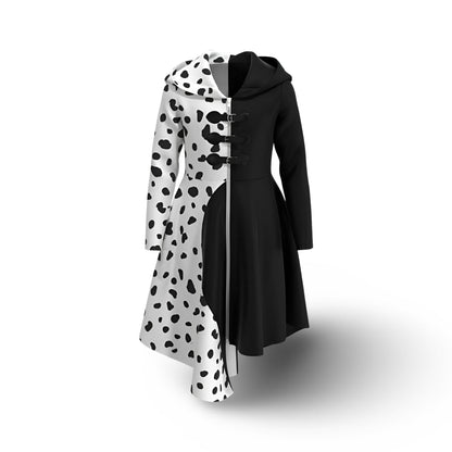 Halloween Costume Spotted Dress Cape Cosplay