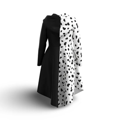 Halloween Costume Spotted Dress Cape Cosplay
