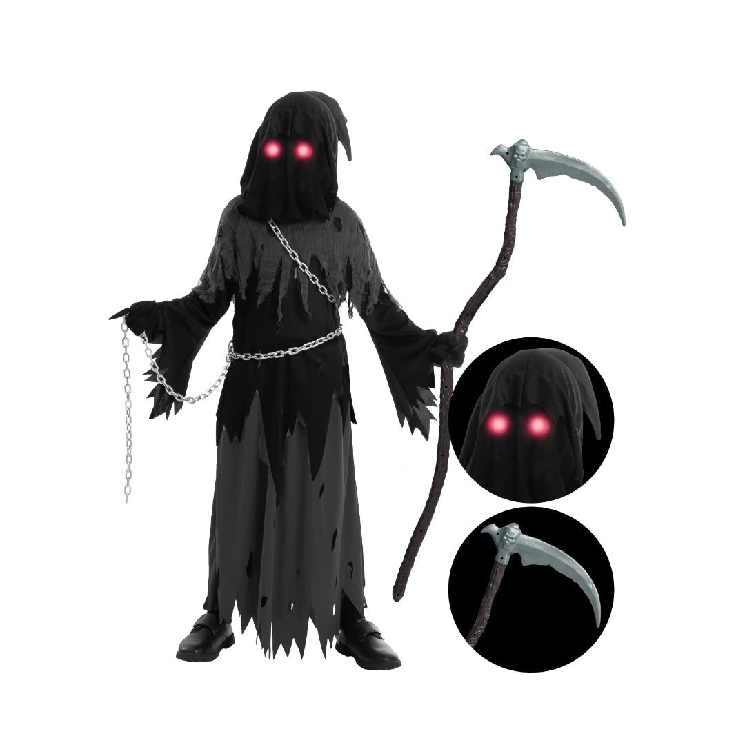 Halloween Costumes Grim Reaper Hooded Robe