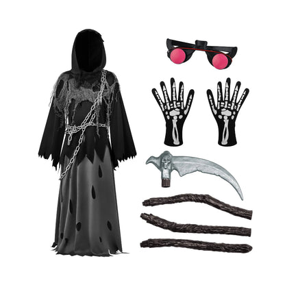 Halloween Costumes Grim Reaper Hooded Robe