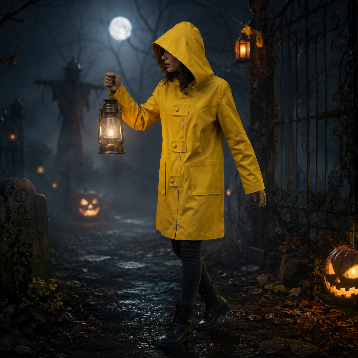 Halloween Costumes Hooded Raincoat Cosplay