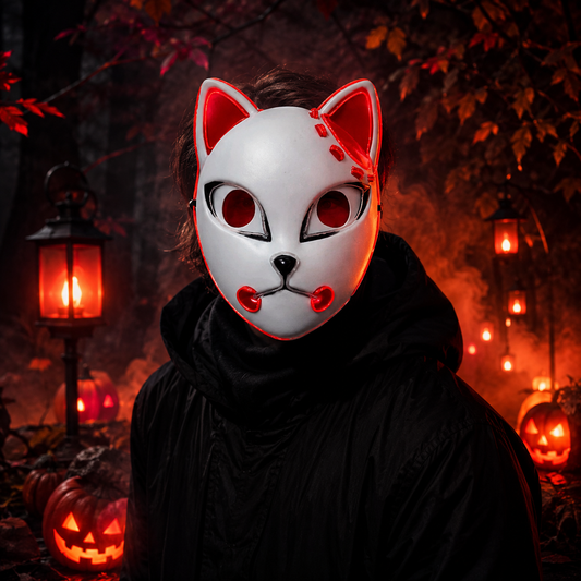 Halloween Mask Cat Design LED Light Up