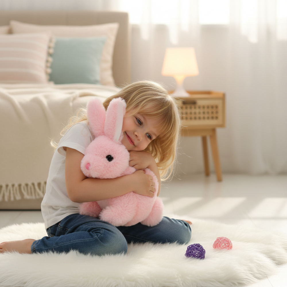Realistic Plush Bunny Toy Interactive