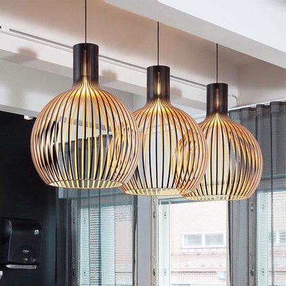 Handcrafted Wooden Pendant Light Natural