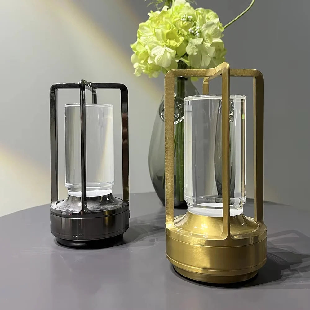 Table Lamp Modern Metal Cylinder LED Light