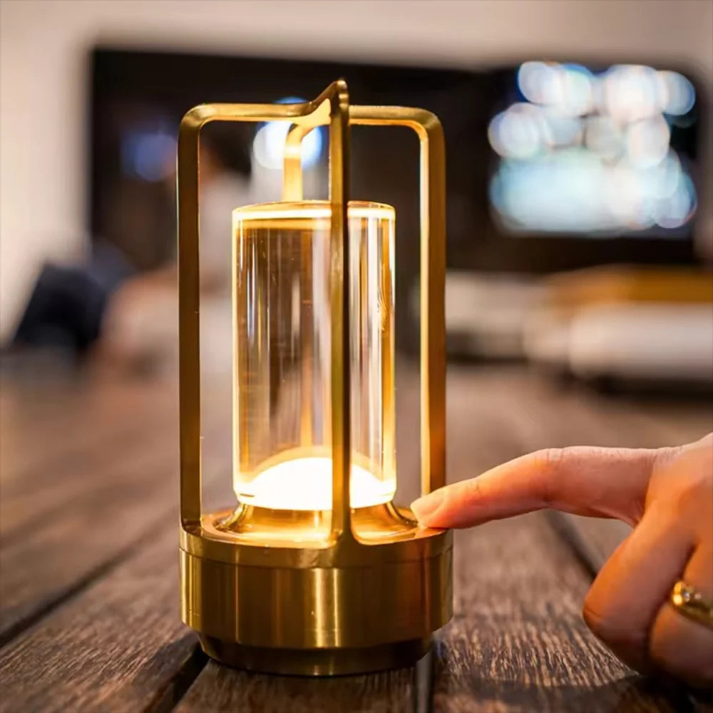 Table Lamp Modern Metal Cylinder LED Light