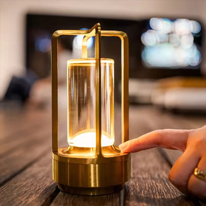 Table Lamp Modern Metal Cylinder LED Light