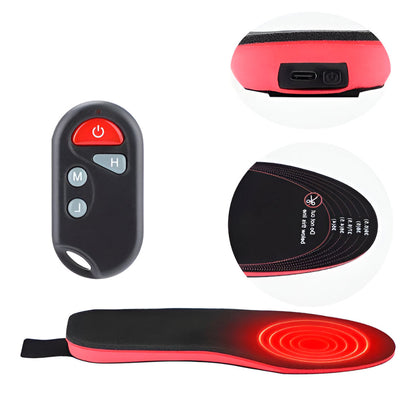 Heated Winter Shoe Insoles Wireless Electric