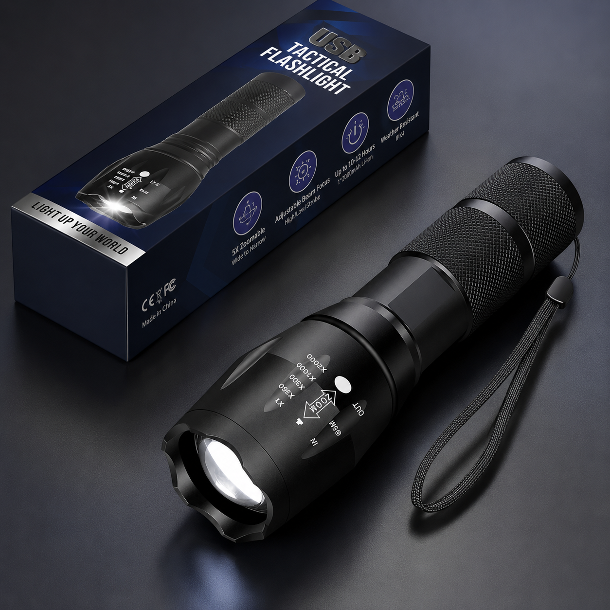 High Power Flashlight LED Tactical