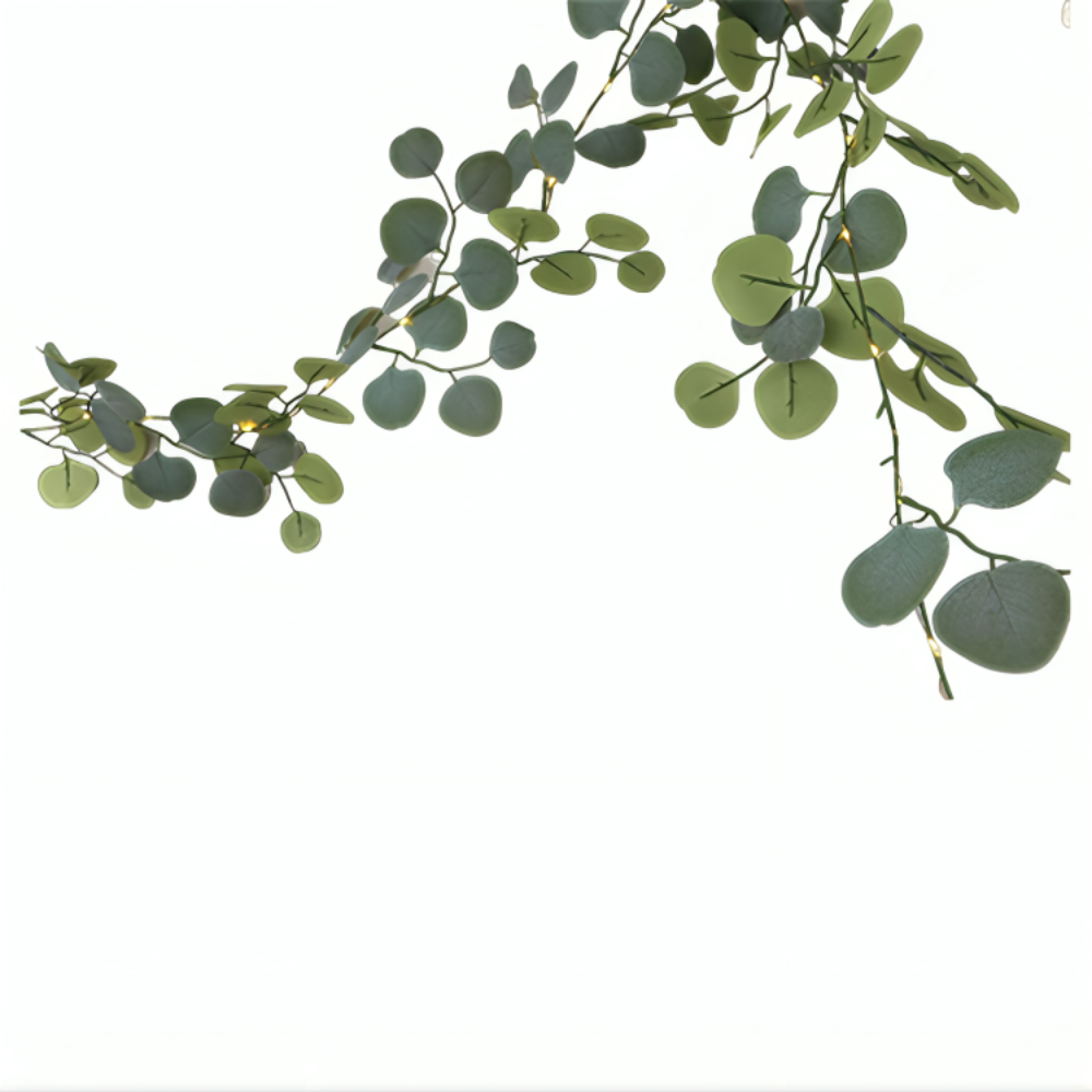 Home Decor LED Garland Eucalyptus Rattan