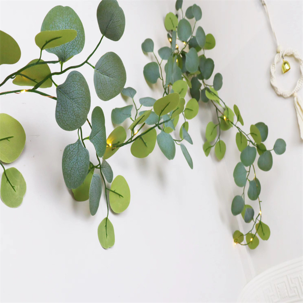 Home Decor LED Garland Eucalyptus Rattan