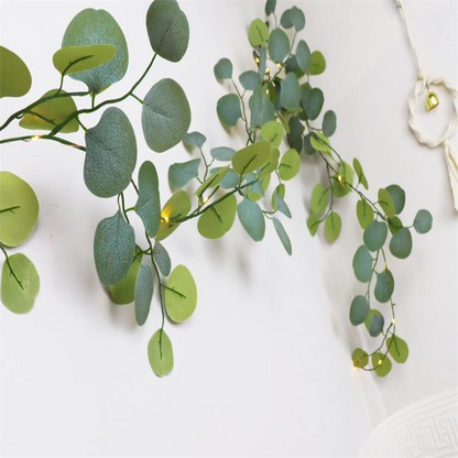 Home Decor LED Garland Eucalyptus Rattan