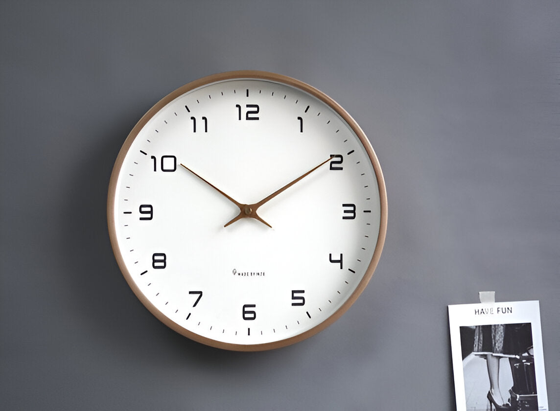 Nordic Wall Clock Minimalist Wood Frame