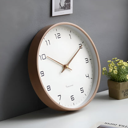 Nordic Wall Clock Minimalist Wood Frame