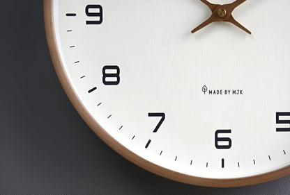 Nordic Wall Clock Minimalist Wood Frame