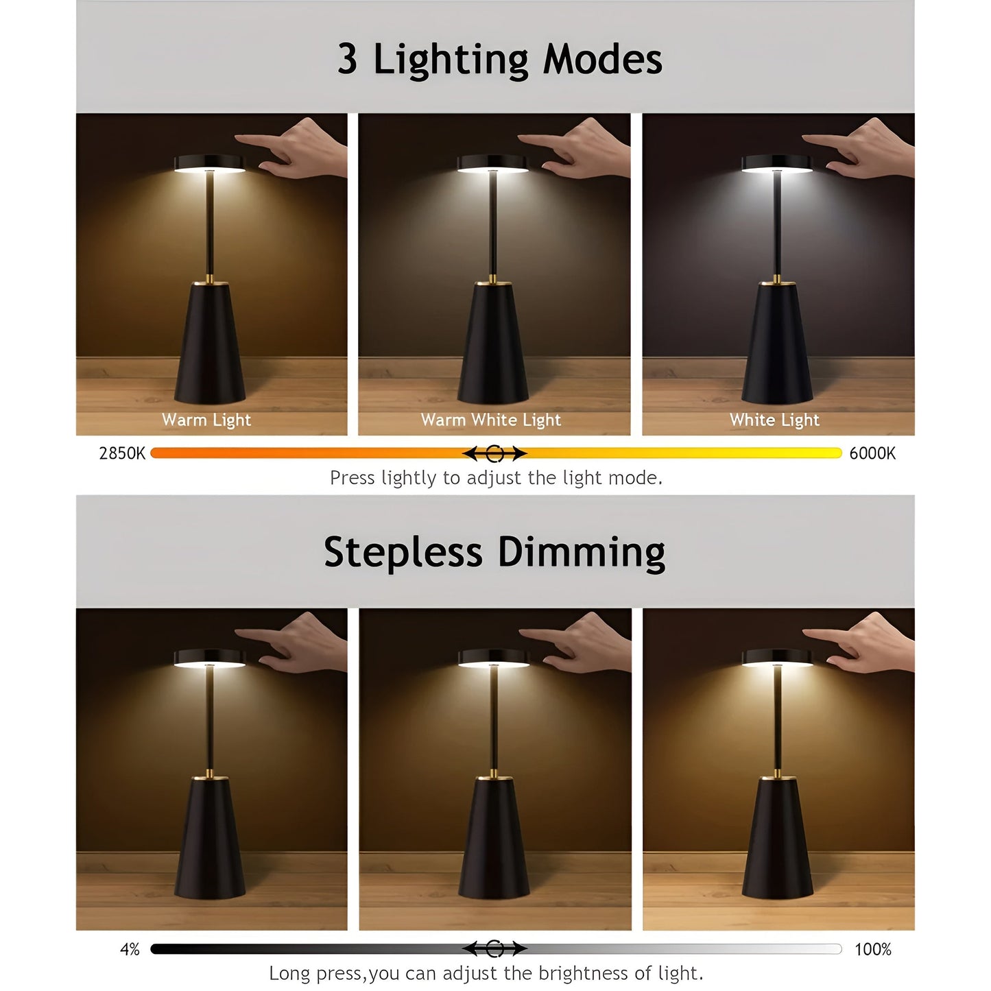 Sleek Lamp Wireless Rechargeable Table Lamp