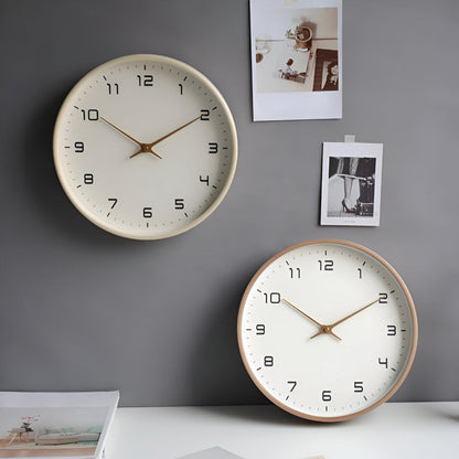 Wall Clock Modern Wooden Silent Non Ticking