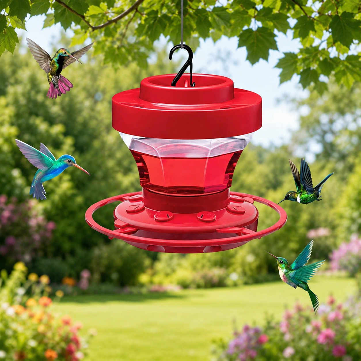 Hummingbird Feeder Hanging Garden Easy Fill
