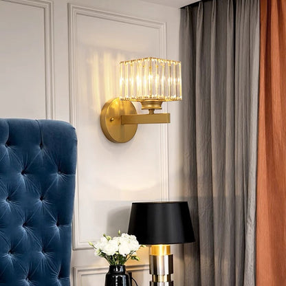 Crystal Wall Light Modern Glass & Iron