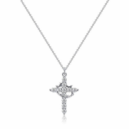 Necklace Cross Pendant Crown Mothers Day