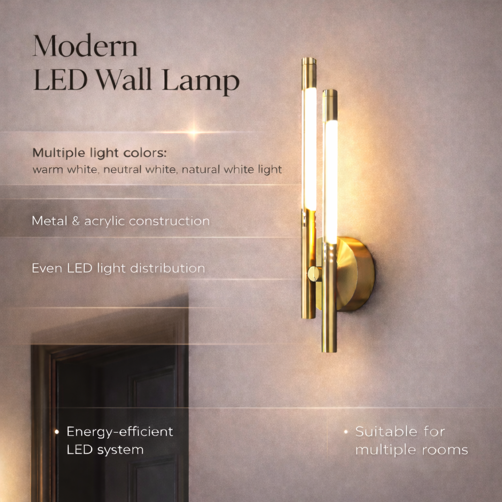Wall Light LED Modern Metal Acrylic Indoor