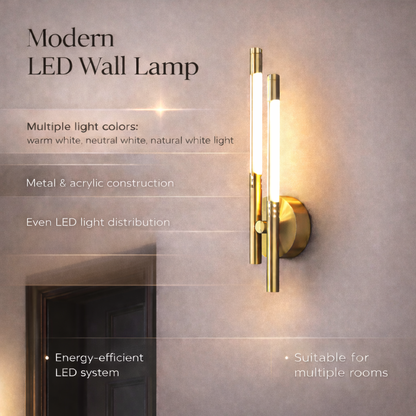 Wall Light LED Modern Metal Acrylic Indoor