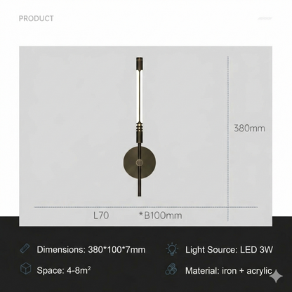 Wall Light LED Modern Metal Acrylic Indoor