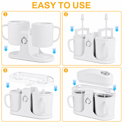 Ice Cream Maker Countertop Dual Bowl Frozen