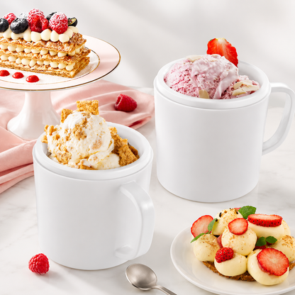 Ice Cream Maker Countertop Dual Bowl Frozen