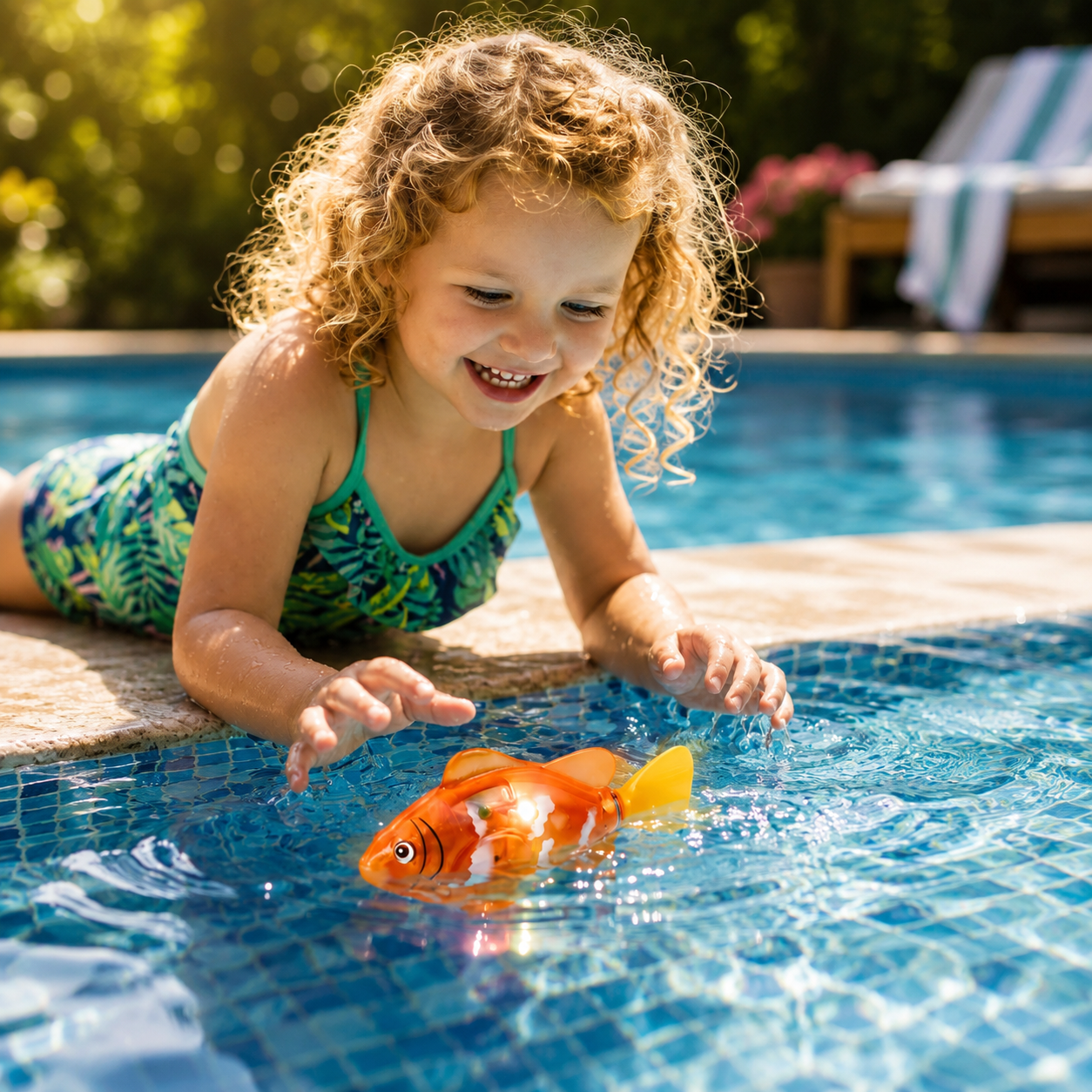 Interactive Kids Bath Toys LED Floating Fish