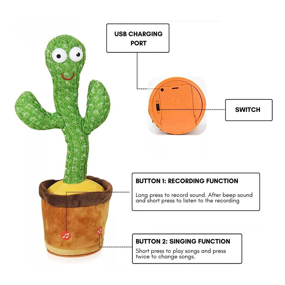 Interactive Toy Dancing Talking Cactus Toy