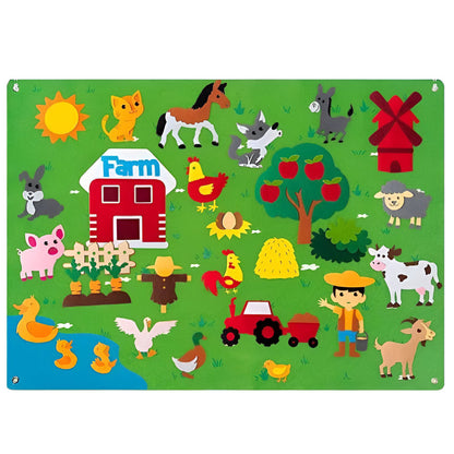 Wall Art Felt Board Interactive Kids