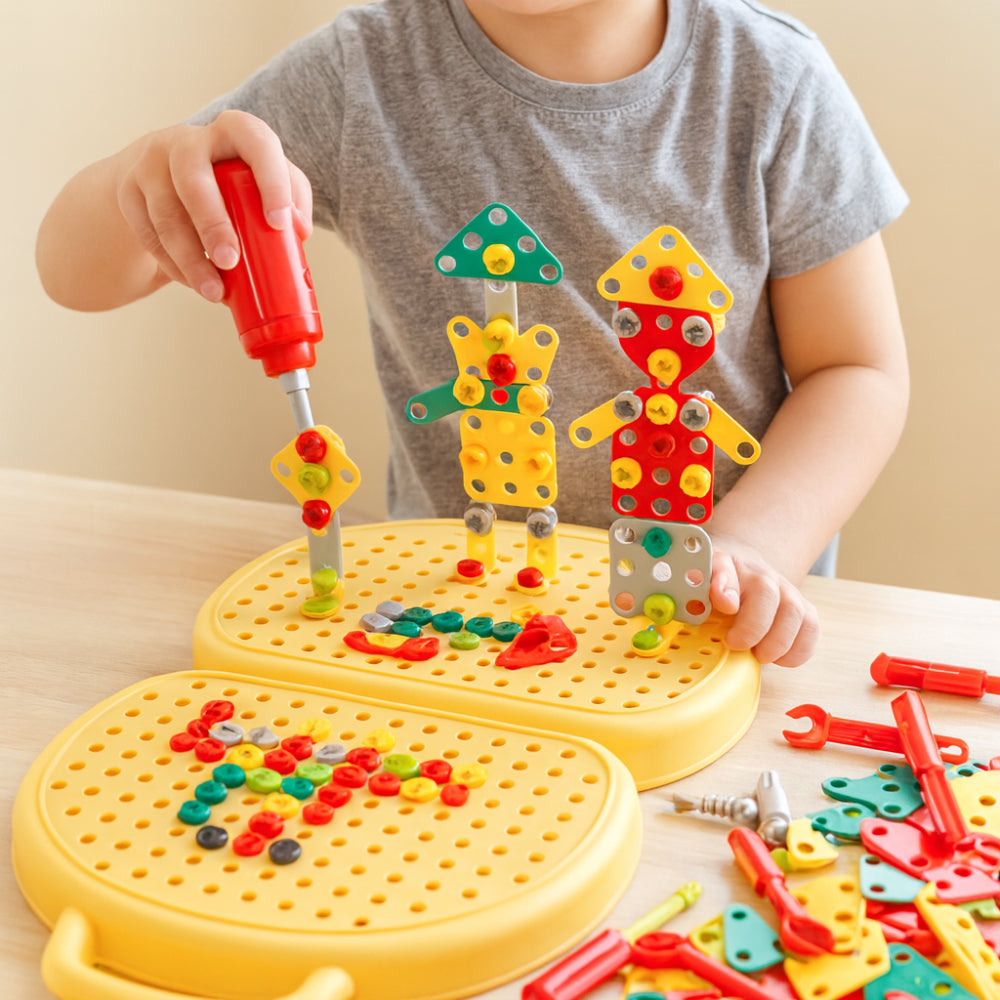Kids Toy Montessori Building Set STEM
