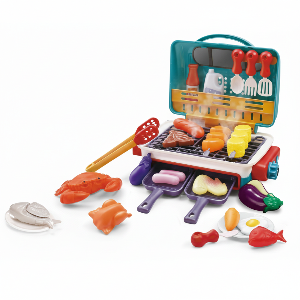 Kids BBQ Grill Set Color Changing Food