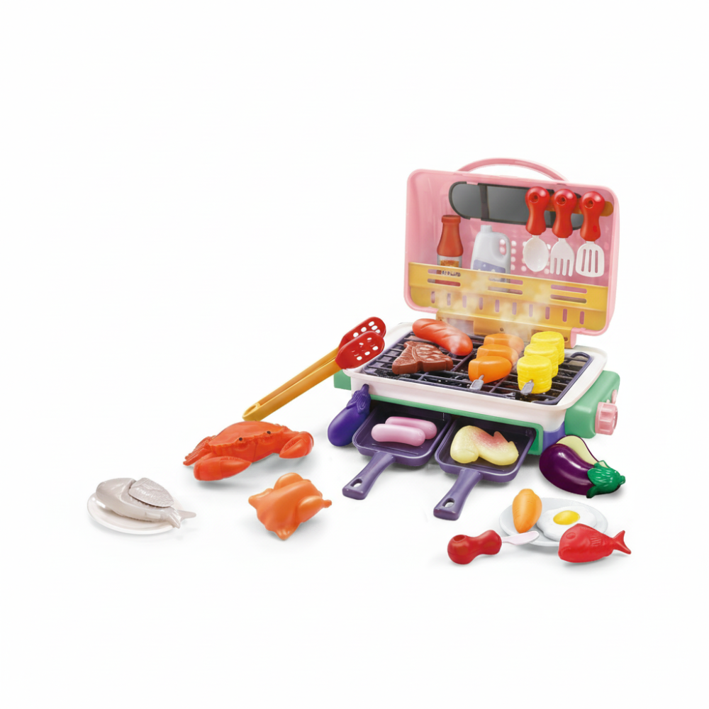 Kids BBQ Grill Set Color Changing Food