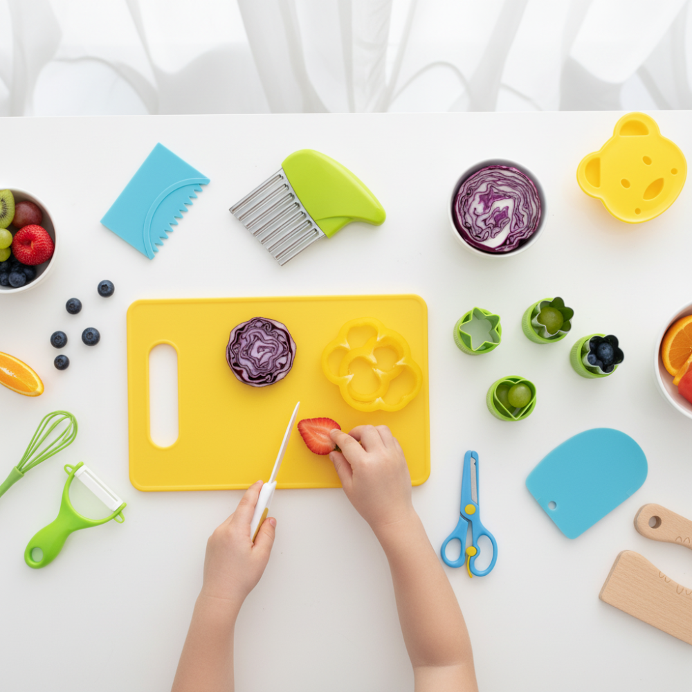 Kids Kitchen Set Child Safe Cooking Tools