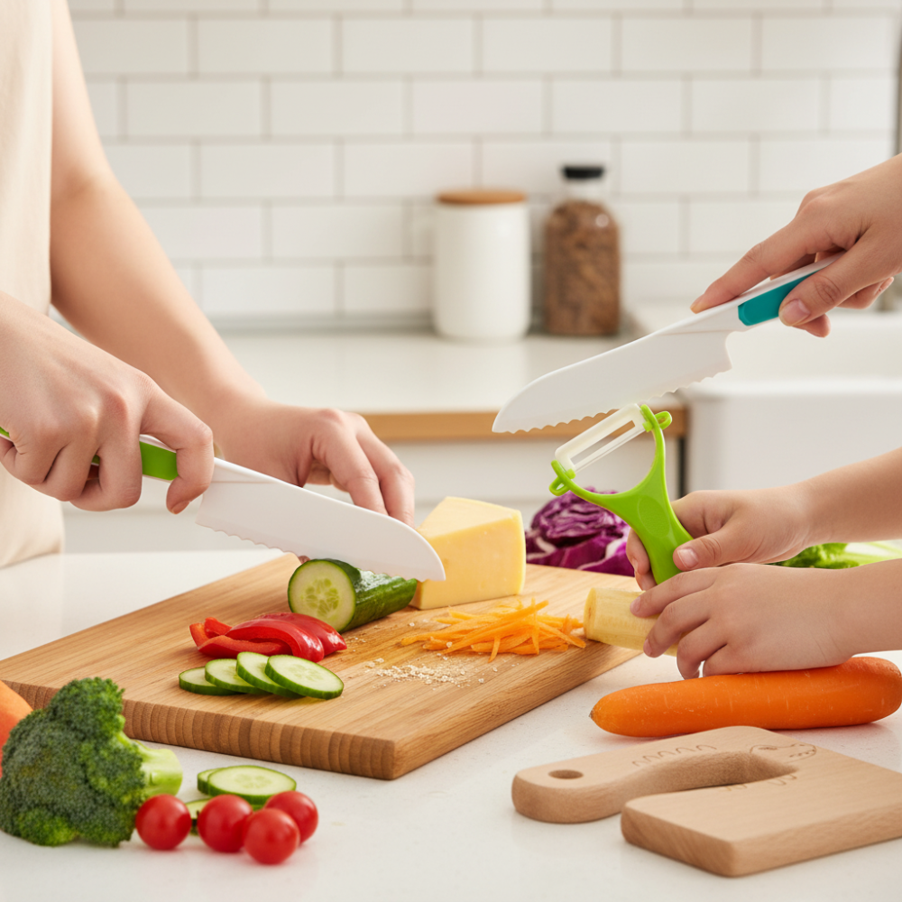 Kids Kitchen Set Child Safe Cooking Tools