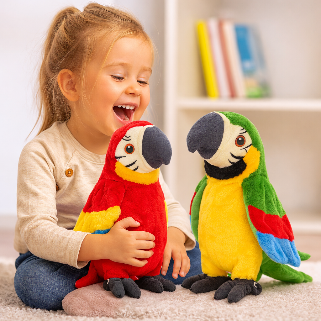 Toy Parrot Talking Plush Interactive Kids
