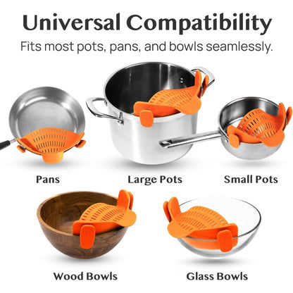 Kitchen Strainer Clip Style Pot Pasta