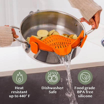 Kitchen Strainer Clip Style Pot Pasta