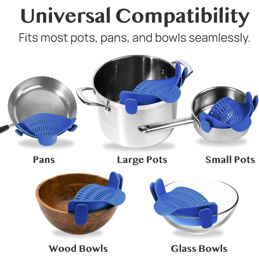 Kitchen Strainer Clip Style Pot Pasta