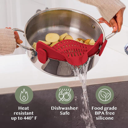 Kitchen Strainer Clip Style Pot Pasta
